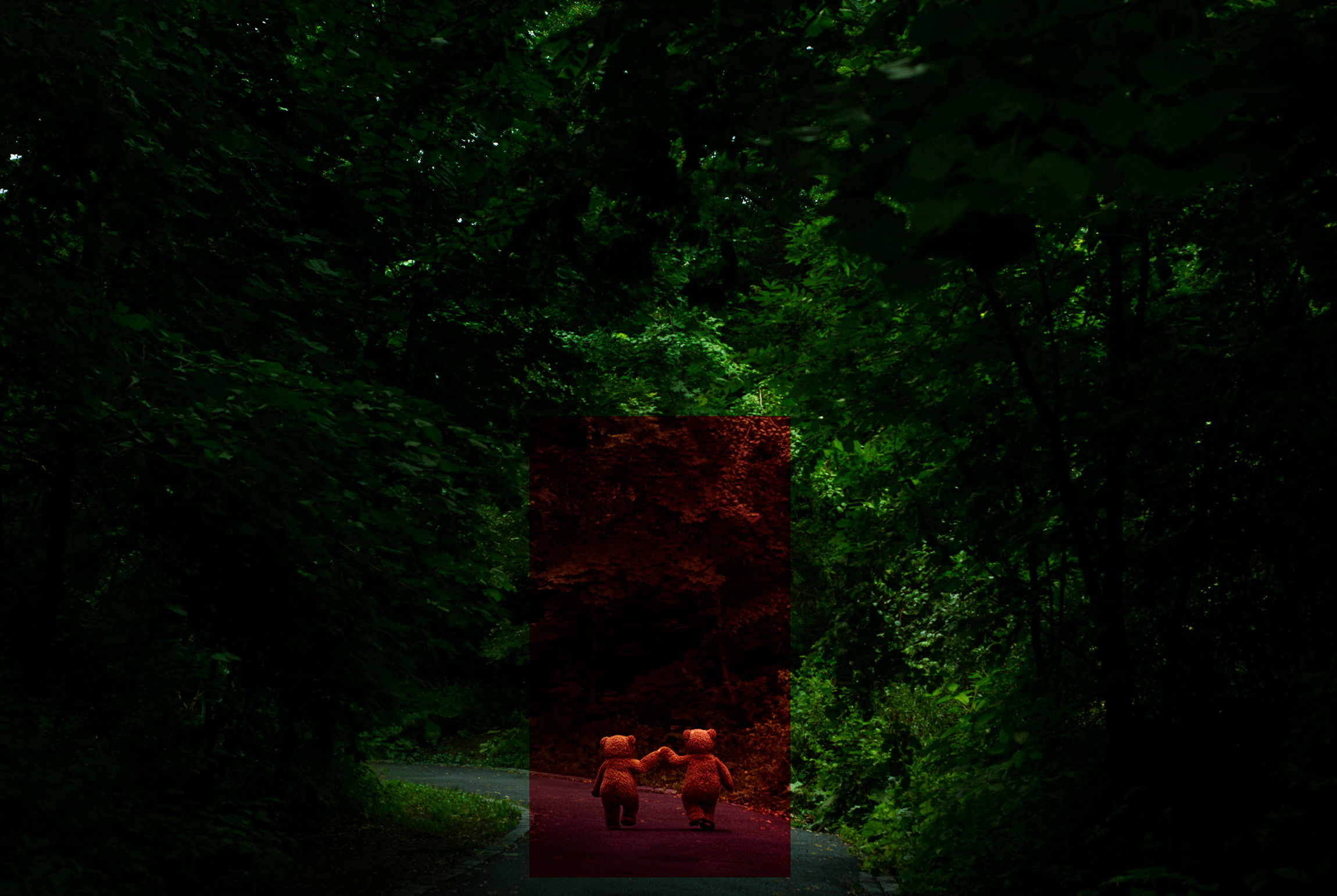 Walking through Light and Shadow — psychological art by Andres Galan